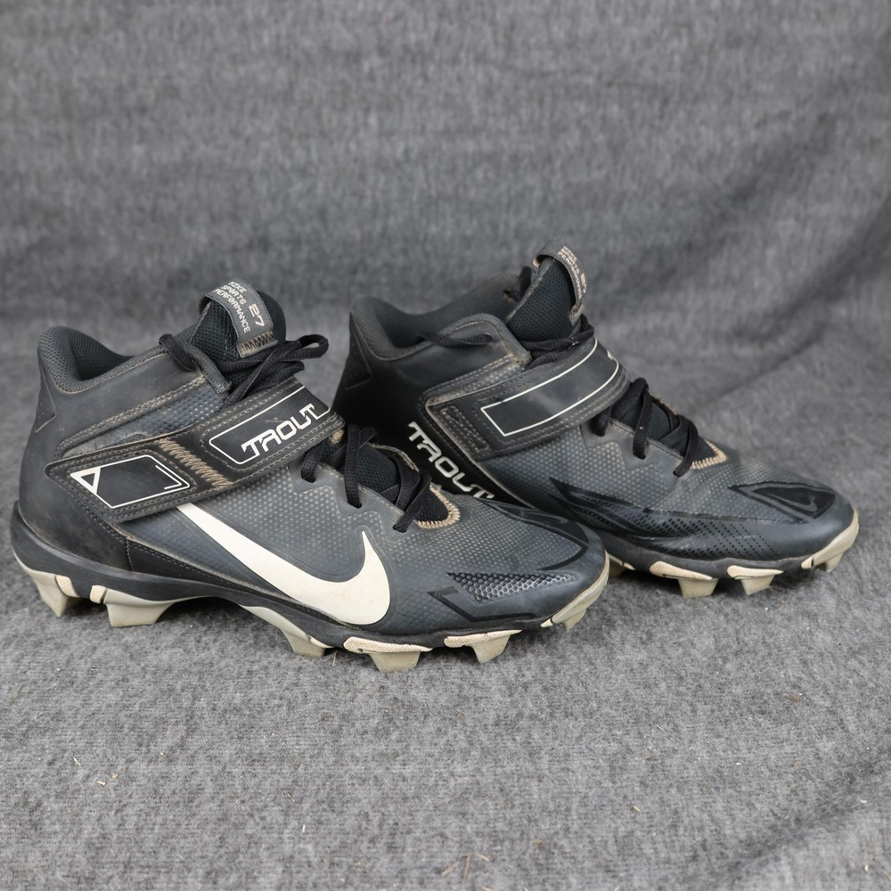 Nike Trout Baseball Cleats Mens 9 Black Fastflex Molded Spike Shoes CZ5911-011